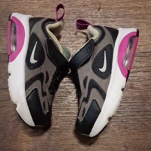 Kids' Stylish Black and Pink Sneakers